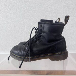 Dr. Martens Junior 1460 Soft Black Leather Boots Size 4 Youth | Classic Combat